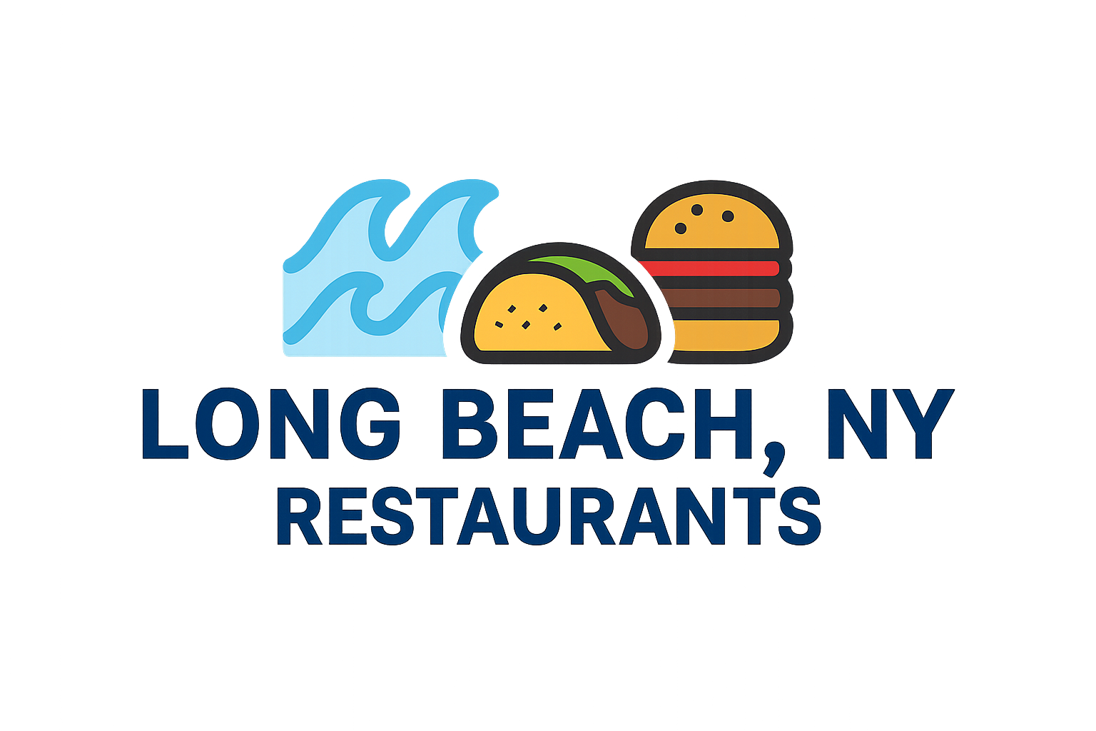 Site badge — waves with burger and taco
